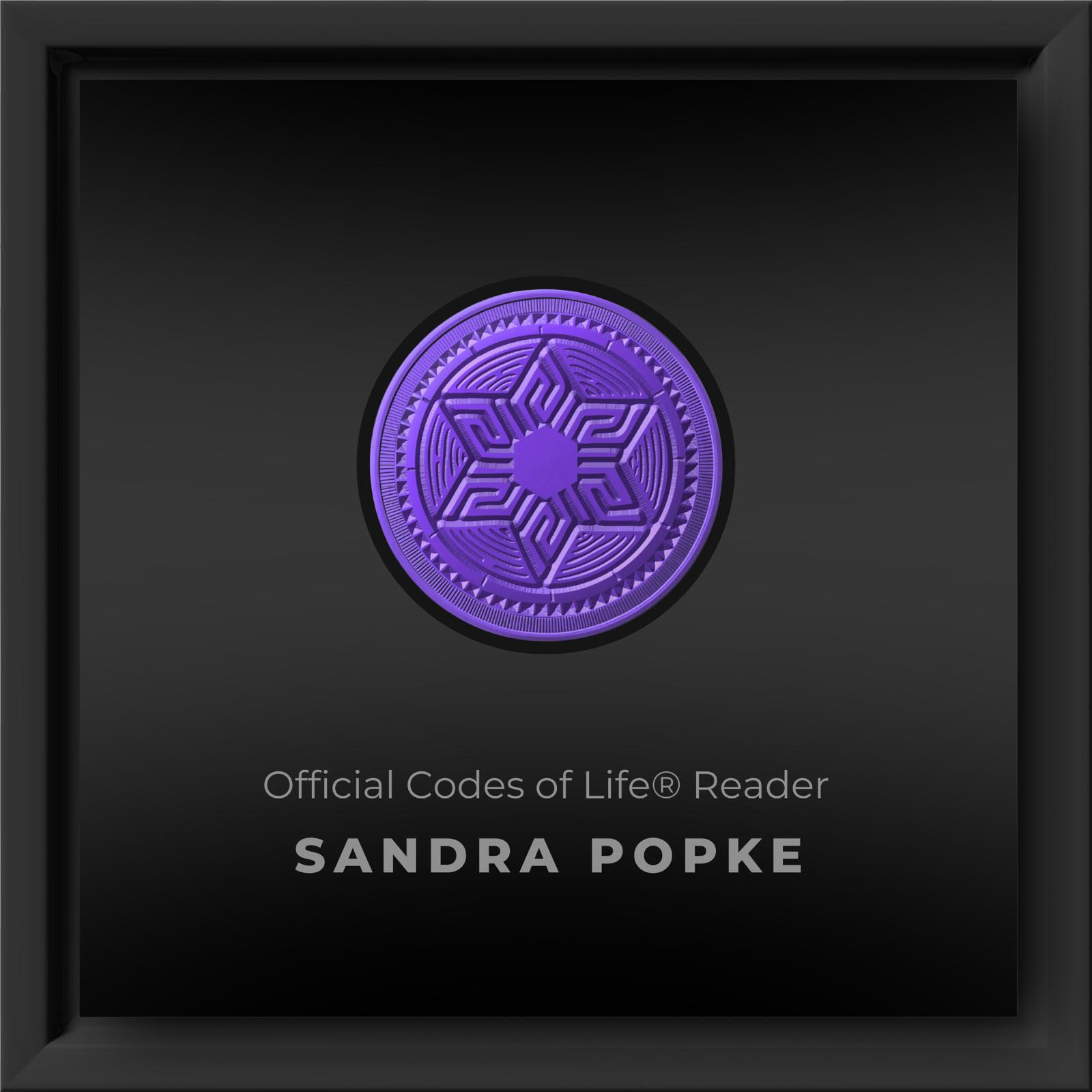 Auszeichnung „Official Codes of Life Reader" für Sandra Popke
